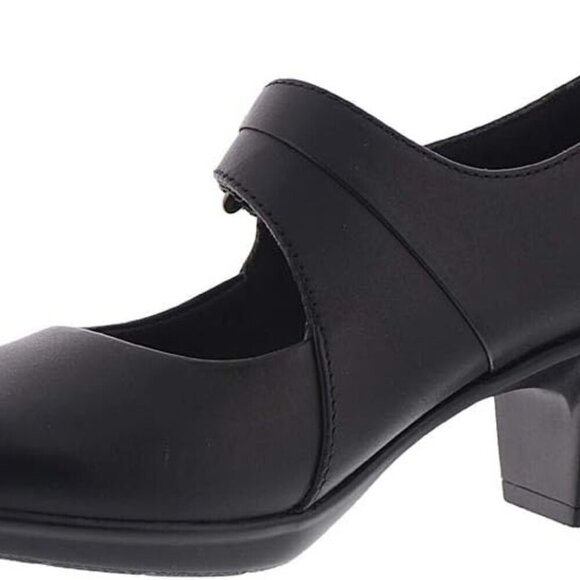 Women's Leather Pump Size 8.5 with Cushioned Ortholite Footbed & Chunky Heel - Picture 5 of 7